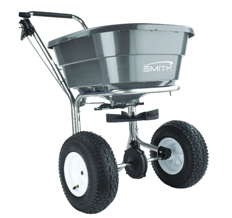 SMITH 80 lbs. Stainless Steel Push Spreader, Model SB-80SL