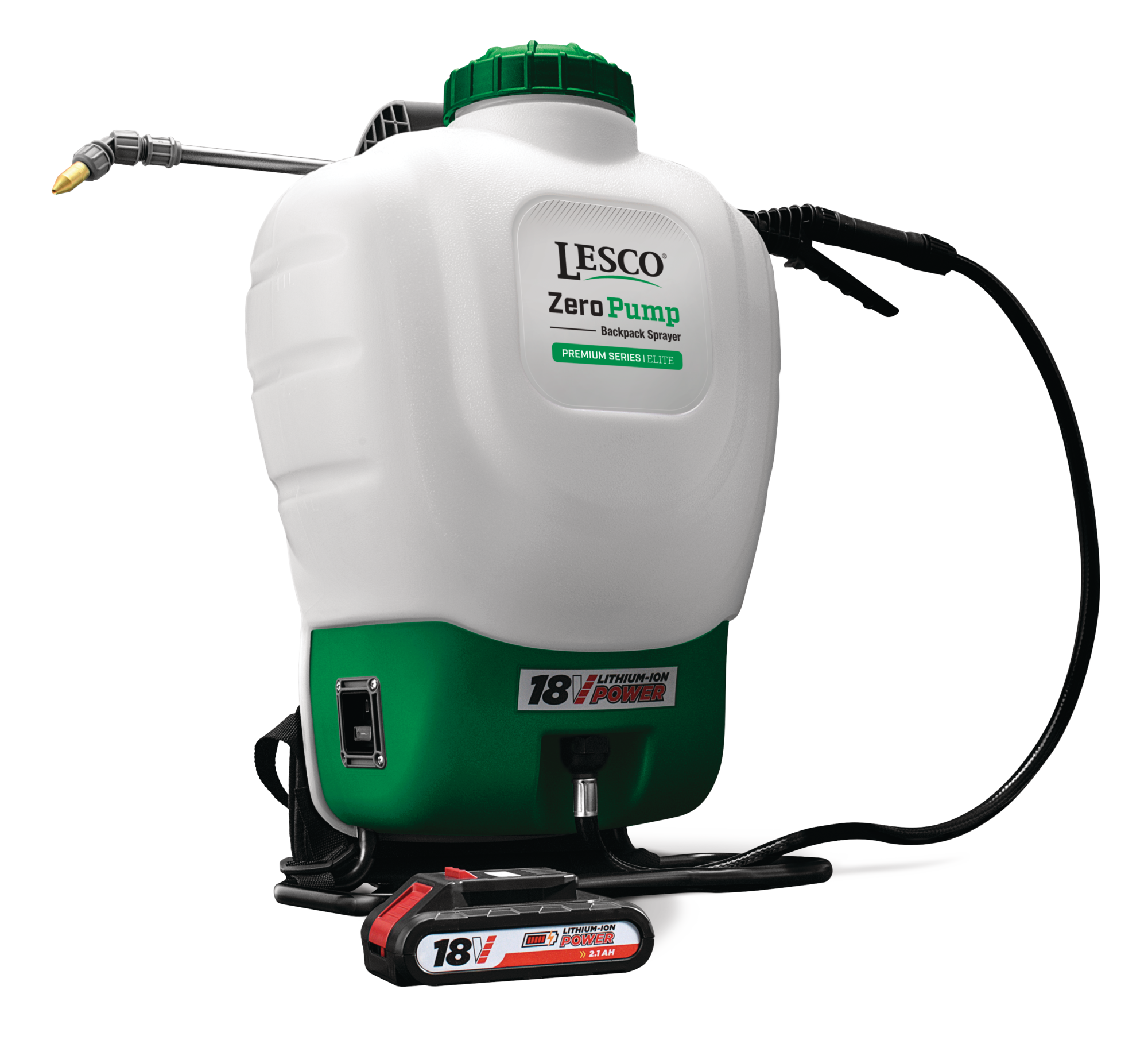 LESCO® Zero Pump,4 Gal, Elite Premium Series,Lith-Ion Battery Powered Backpack Sprayer, Model 190593
